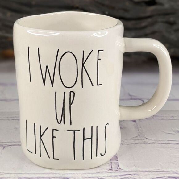 Rae Dunn I WOKE UP LIKE THIS Ceramic Mug - Picture 1 of 6